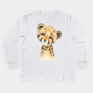 Cutest Cheetah Design! Kids Long Sleeve T-Shirt